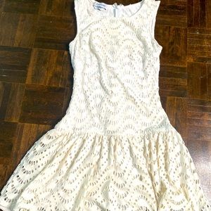 Bebe cream eyelet summer dress